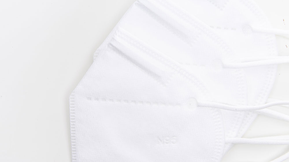 An image of N95 masks that used water electret masterbatch material inside.