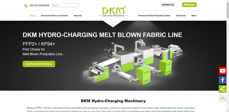 DKM1600 hydro electret charging machine.